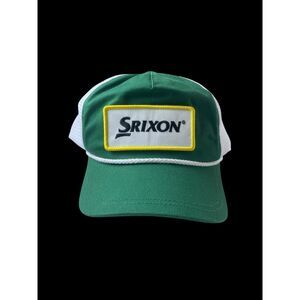 Srixon Golf Trucker Hat – Green/White Mesh Snapback – Rope Detail